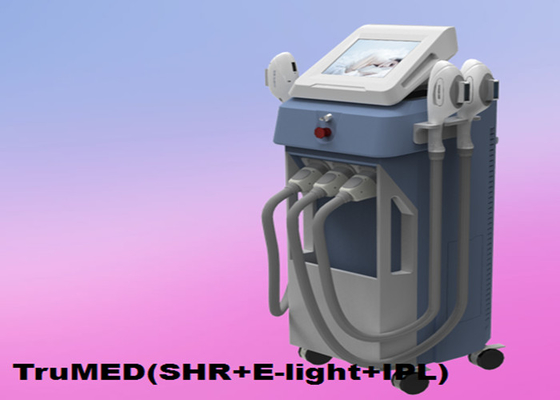 آلة إزالة الشعر IPL 3500W عمودي 3Handles E-light TruMED (SHR + IPL + Nd: Yag)